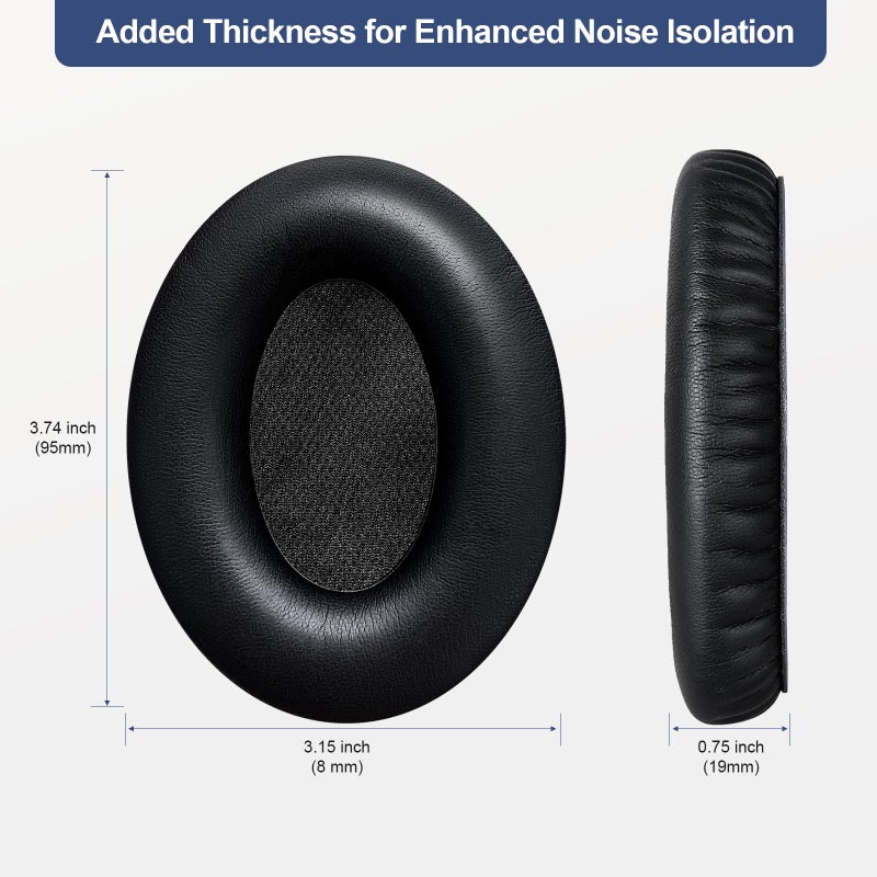 Aurivor Upgraded Ear Pads Cushions for Bose Triport 1 (TP-1) Triport 1A (TP-1A), Around-Ear 1 (AE1) Headphones, Replacement Covers with Noise Isolation Foam, Added Thickness - Image 4